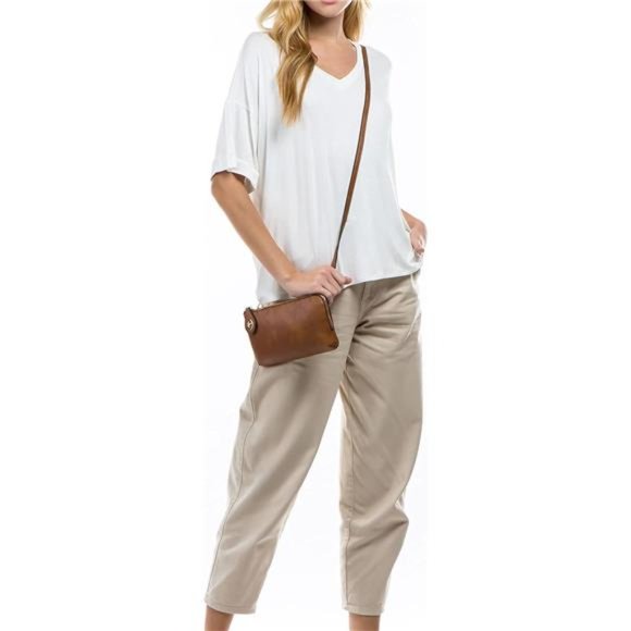 Women's Small Crossbody Bag Wristlet Clutch black - Picture 6 of 6